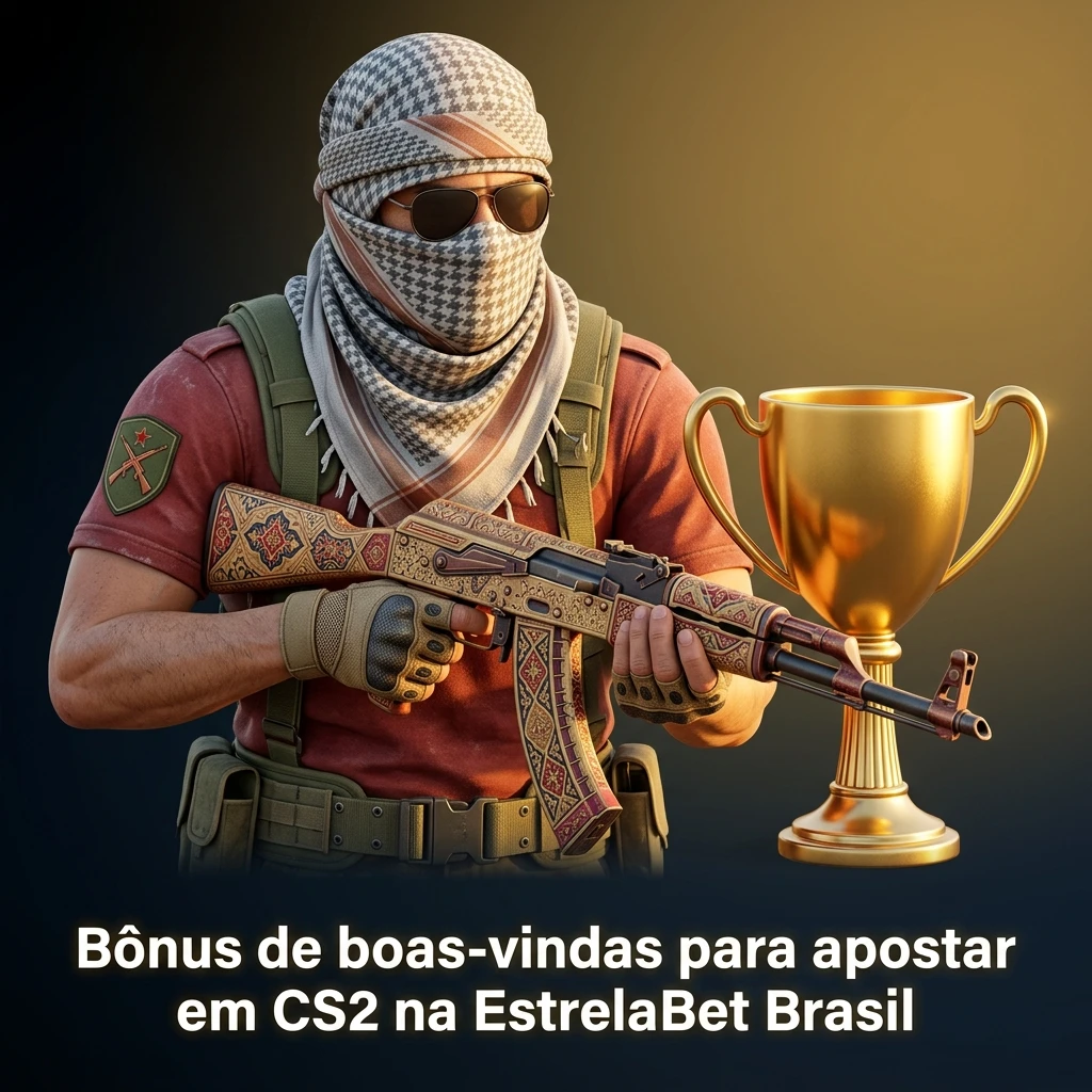 Bônus de boas-vindas EstrelaBet Brasil para apostar em CS2: 100% até 2.095 BRL + 100 rodadas grátis