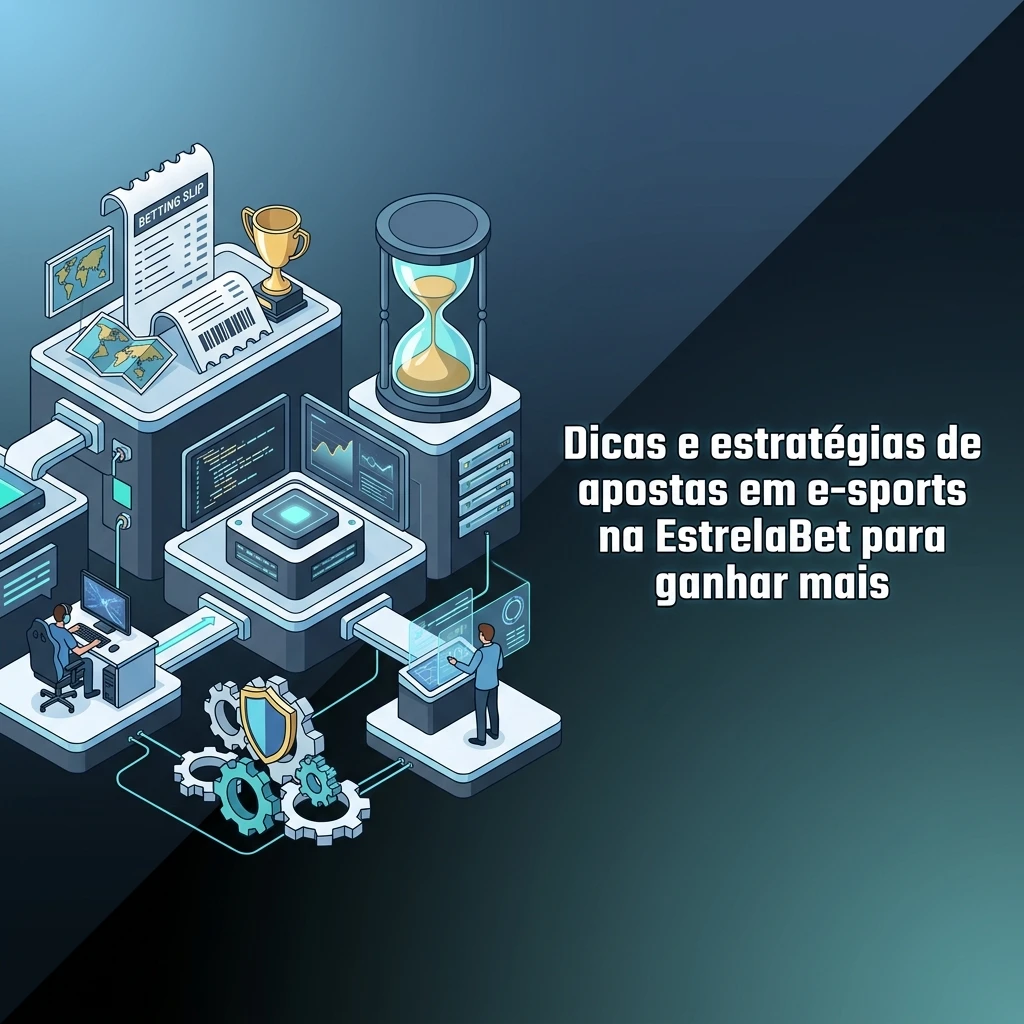 Infográfico com dicas de apostas em e-sports na EstrelaBet: gestão de banca, comparar odds, ao vivo e evitar acumuladores